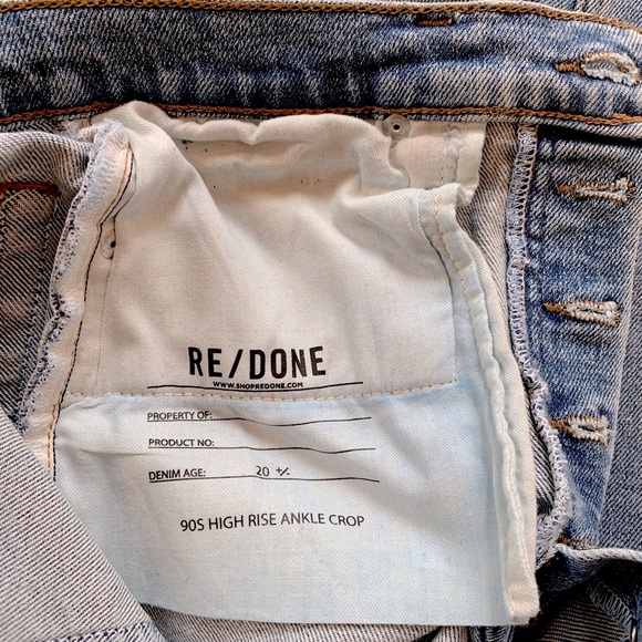 RE/DONE| New 90s High Rise Ankle Crop Jeans (size:27) - Picture 3 of 9